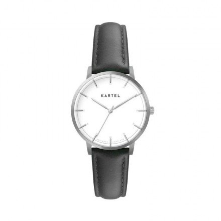 ISLA 34MM BLACK LEATHER STRAP WATCH