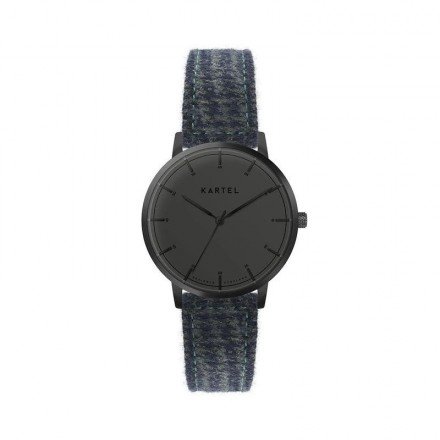 ISLA 34MM BLUE FABRIC STRAP WATCH