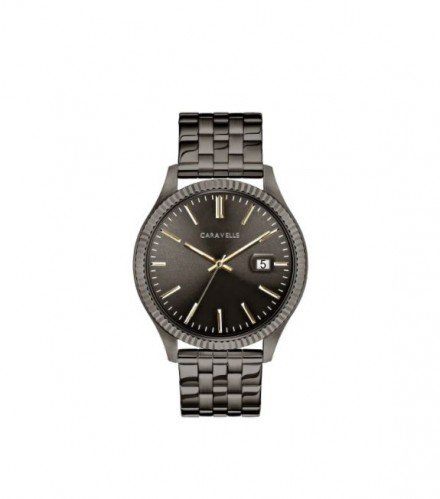 Caravelle Designed by Bulova Men's 45B149 Gunmetal Stainless Bracelet Watch