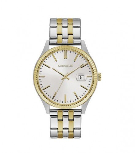 Caravelle Designed by Bulova Men's 45B148 Two-Tone Gold Stainless Bracelet Watch