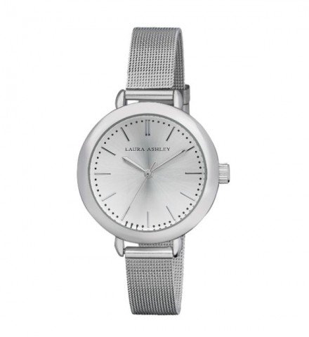 Laura Ashley Ladies Silver Mesh Watch