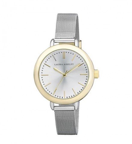 Laura Ashley Ladies Two Toned Rose Gold Mesh Watch