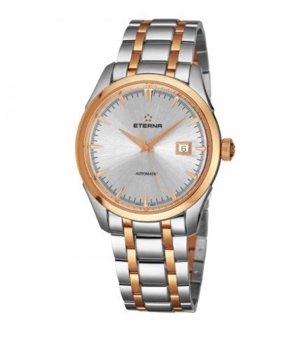 Eterna Men's 2951.53.11.1701 'Eternity' Silver Dial Two Tone Stainless Steel Swiss Automatic Watch