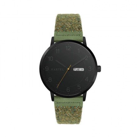 MORRIS 40MM GREEN FABRIC STRAP WATCH