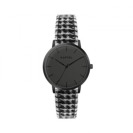 ISLA 34MM BLACK FABRIC STRAP WATCH