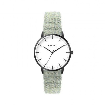 ISLA 34MM GREEN TWEED STRAP WATCH