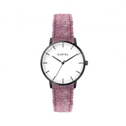 ISLA 34MM PINK TWEED STRAP WATCH