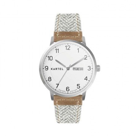 MORRIS 40MM GREY FABRIC STRAP WATCH