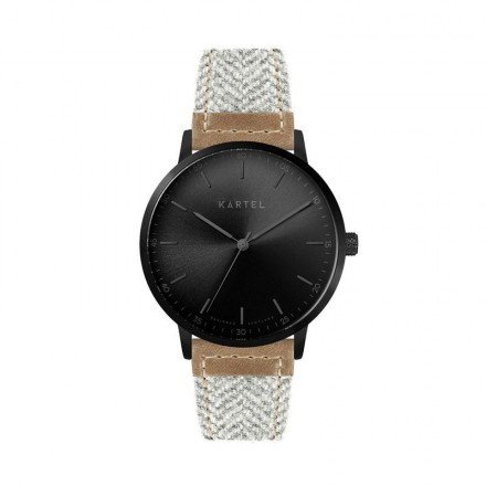 HUME 40MM GREY FABRIC STRAP WATCH