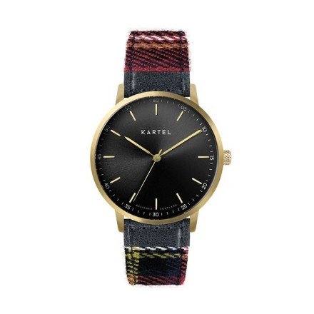 HUME 40MM RED TARTAN STRAP WATCH
