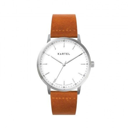 HUME 40MM TAN LEATHER STRAP WATCH