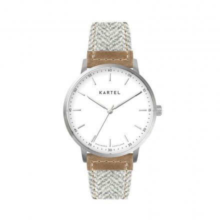 HUME 40MM GREY FABRIC STRAP WATCH