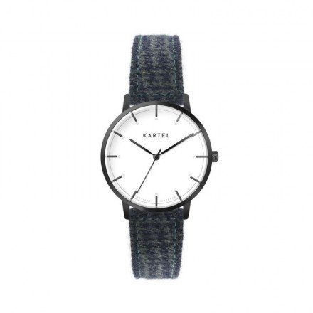 ISLA 34MM BLUE FABRIC STRAP WATCH
