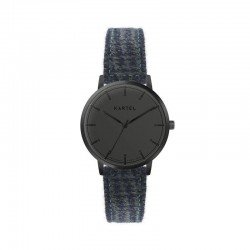 ISLA 34MM BLUE FABRIC STRAP WATCH