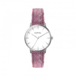 ISLA 34MM PINK TWEED STRAP WATCH