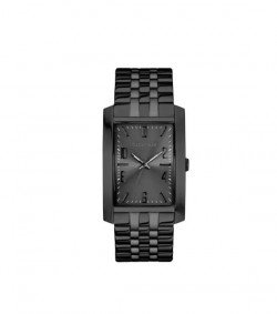 Caravelle Designed by Bulova Men's 45A140 Rectangular Black-Tone Stainless Bracelet Watch