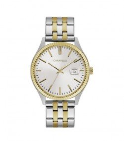Caravelle Designed by Bulova Men's 45B148 Two-Tone Gold Stainless Bracelet Watch