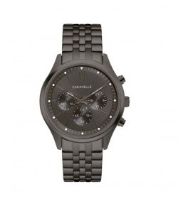 Caravelle Designed by Bulova Men's 45A141 Chrono Gunmetal Stainless Bracelet Watch