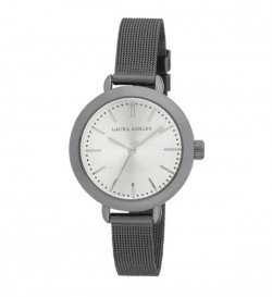 Laura Ashley Black Gunmetal Mesh Watch