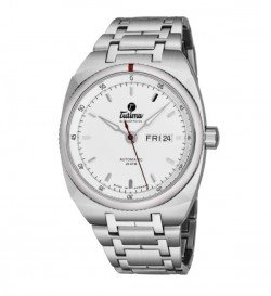 Tutima Men's 6120-02 'Saxon One' Silver Dial Stainless Steel Date Day German Mechanical Automatic Watch