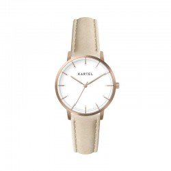ISLA 34MM IVORY LEATHER STRAP WATCH