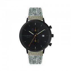 KNOYDART 43MM GREY HARRIS TWEED STRAP WATCH