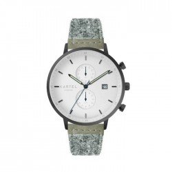 KNOYDART 43MM GREY HARRIS TWEED STRAP WATCH